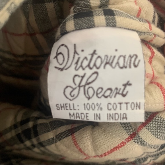 Victorian Heart Bella Taylor Quilted Plaid Washable Cotton Tote Bag - Picture 4 of 9